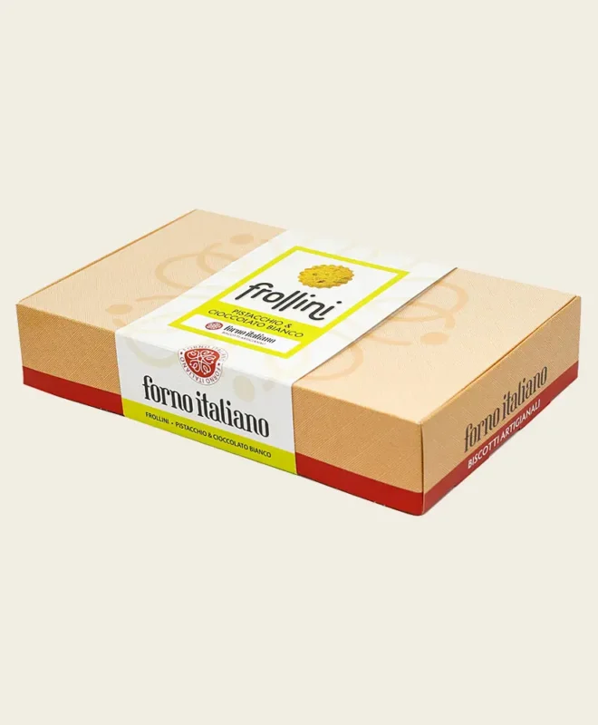 Scatola Frollini Pistacchio & Cioccolato Bianco